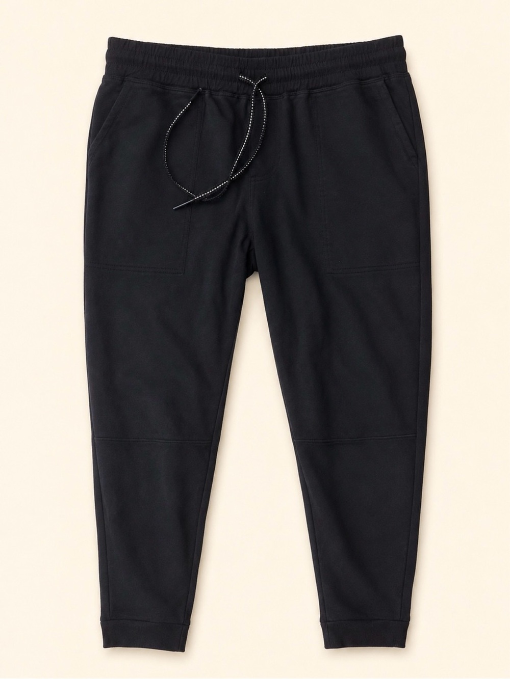 MPG Women's Black Jogger Sweatpants with Drawstring